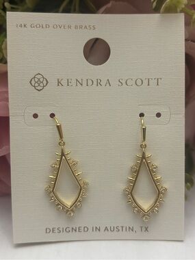 Kendra Scott Gold Teardrop Spike Dangle Earrings